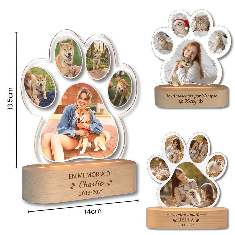 💛 Homenaje Iluminado Personalizado para tu Mascota